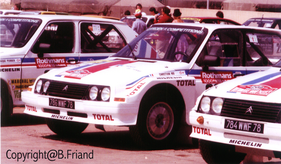 V076 VISA 1000 PISTES RALLYE MONTE CARLO 1985 PHILIPPE WAMBERGUE N°14 DECALS